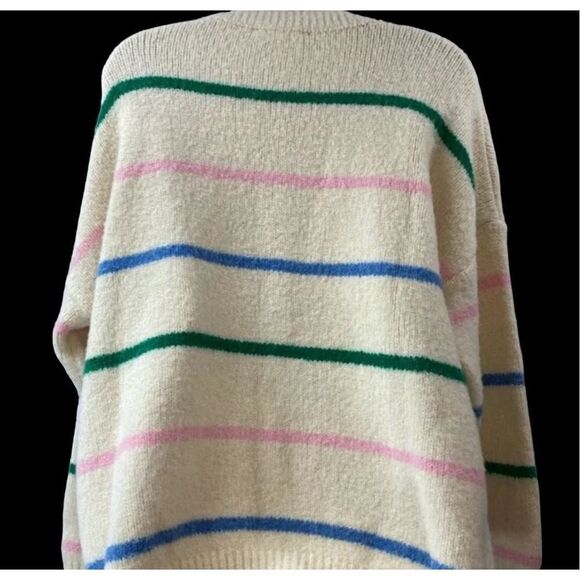 Beautiful Katie Sturino x Stitch Fix Womens Oversized Striped Sweater Pullover S - Picture 3 of 6